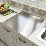 Stainless Titanium Steel Anti-Bacterial Cutting Chopping Board w/ Raised Edge - Extra Large (40x30cm) In Australia - Darrahopens