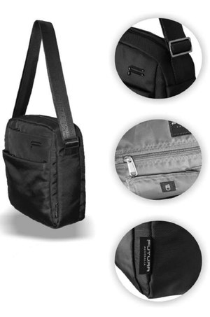 Futura Australia City Vertical Crossover Bag - Black