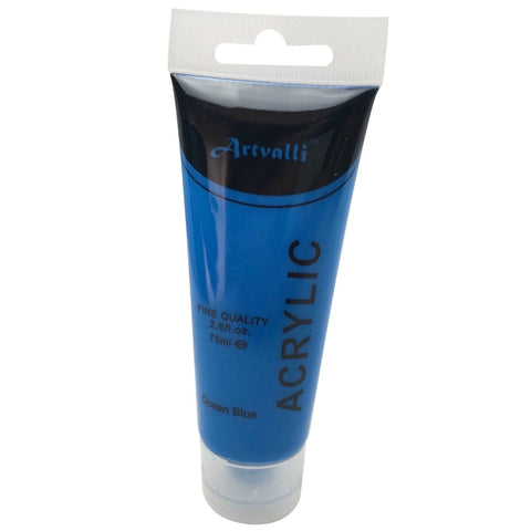 ARTISTS ACRYLIC PAINT Craft 75ml Tube Non Toxic Paints Water Based - Ocean Blue