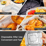320x Aluminium Square Baking Trays Disposable - Suits Air Frying 20x20x4.5cm In Australia - Darrahopens