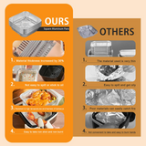 320x Aluminium Square Baking Trays Disposable - Suits Air Frying 20x20x4.5cm In Australia - Darrahopens