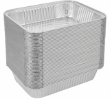 72x Aluminium Disposable Foil Food Container Trays Pans Baking Roast Bulk 45x34x6.5cm In Australia - Darrahopens
