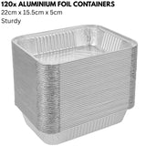 72x Aluminium Disposable Foil Food Container Trays Pans Baking Roast Bulk 45x34x6.5cm In Australia - Darrahopens