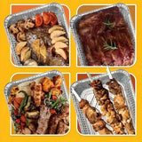 72x Aluminium Disposable Foil Food Container Trays Pans Baking Roast Bulk 45x34x6.5cm In Australia - Darrahopens