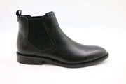 Massa Mens Leather Chelsea Boot Pull On Shoes Anton - Black In Australia - Darrahopens