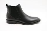 Massa Mens Leather Chelsea Boot Pull On Shoes Anton - Black In Australia - Darrahopens