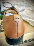 Massa Ascoli Leather Derby Dress Lace Up Shoes Wedding Business Formal in Tan - UK 10