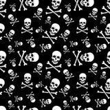 BANDANA Paisley 100% COTTON Head Wrap Durag Bandanna Summer Biker Scarf Mask - Black with White Skulls