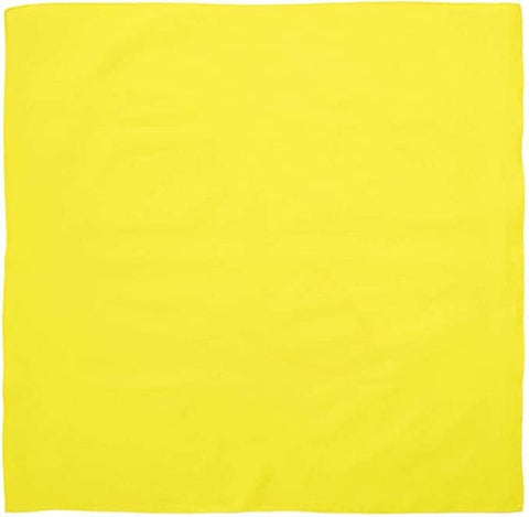 BANDANA Paisley 100% COTTON Head Wrap Durag Bandanna Summer Biker Scarf Mask - Yellow (Plain)