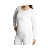 Ladies Merino Wool Blend Long Sleeve Thermal Spencer Top Underwear Thermals - Beige - 18-20