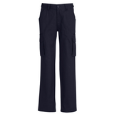 Mens CARGO PANTS Work Wear Trousers 100% COTTON Tradie Pockets Military 310gsm - Navy - 97""