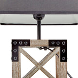 Designer Wooden TABLE LAMP Modern Rustic Geo Industrial Retro  Desk Light