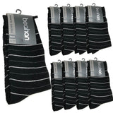 9 Pairs COTTON BUSINESS SOCKS Mens Dress Crew Plain Work Casual  BULK - Black - 6-11