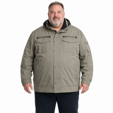 MENS PLUS SIZE JACKET King Extra Big & Tall Hooded Coat 100% COTTON Warm Winter