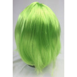 Bob Wig Costume Short Straight Fringe Cosplay Party Full Hair Womens Fancy Dress - Green