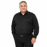 Mens BUSINESS SHIRT Plus Size King Big Large Formal in Black In Australia - Darrahopens