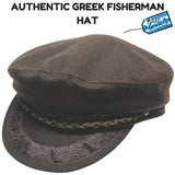 GREEK FISHERMAN Cap Hat Winter Wool Blend MADE IN GREECE Classic Ivy Sailor - Brown In Australia - Darrahopens