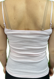 Womens Camisole Top Cami Strap Top Singlet Summer Basic Tank Shirt - Pink - 10-12