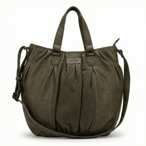 Premium Womens Leather Shoulder Bag Messenger Satchel Handbag Purse ITWB02 - Grey In Australia - Darrahopens