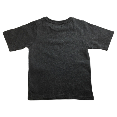 KIDS PLAIN T SHIRT Childrens Child 100% COTTON Boys Girls Basic Blank Tee Top - Grey Marle - 8