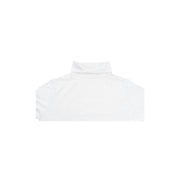 Ladies SKIVVY Womens Long Sleeve Plain Top Warm Turtleneck Cotton High Neck - White - L