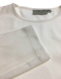 Mens 100% COTTON PLAIN LONG SLEEVE TOP Basic T Shirt Tee Slim Fitted Style - White - XL