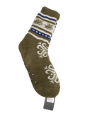 1 Pair Mens Non Slip Thick Fur Warm Winter Bed Socks Thermal Warm Cushion - One Size