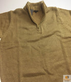 Mens Knit Jumper Pullover Sweater Knitted Casual Stretch Warm Winter  - Half Zip Burgundy 97 (KW14) - L