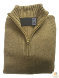 Mens Knit Jumper Pullover Sweater Knitted Casual Stretch Warm Winter  - Half Zip Maize 17 (KW14) - L