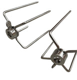 2pcs Rotisserie Spit Forks Roast Chicken Fork Kabob Skewer BBQ Spit Forks Gyro