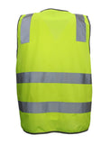 Hi Vis Safety Vest Reflective Tape Zip Up Workwear Pocket High Visibility in Yellow