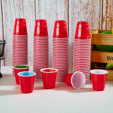 576x 2oz (60ml) Premium Plastic Red Mini Shot Cups Extra Strong PET BPA Free In Australia - Darrahopens