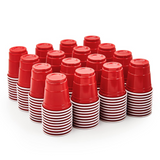 576x 2oz (60ml) Premium Plastic Red Mini Shot Cups Extra Strong PET BPA Free In Australia - Darrahopens