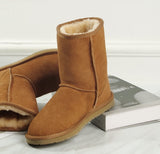 Australian Sheepskin Merino Wool UGG 3/4 Boots Moccasins Slippers Shoes Classic - Chestnut