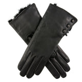 DENTS Sophie Womens Leather Gloves w Rabbit Fur Cuffs Wool Lined Ladies In Australia - Darrahopens