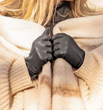 Dents Womens Classic Leather Gloves Winter Warm Soft Smooth Grain - Black In Australia - Darrahopens
