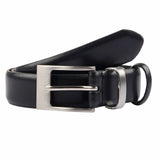Double Keeper Leather Dress Belt in Black In Australia - Darrahopens