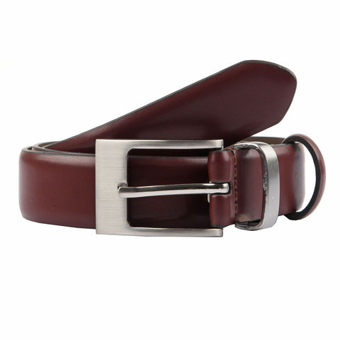 Double Keeper Leather Dress Belt in Chestnut In Australia - Darrahopens