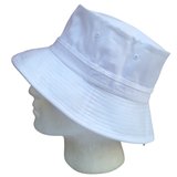 Dents 100% Organic Eco-Friendly Cotton Bucket Hat Cap Festival Beach -  White - 58cm