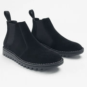 Ripple Sole Mens Ducatti Chelsea Suede Desert Boots Shoes Slip On - Black In Australia - Darrahopens