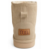 Jillaroo Womens UGG Boots Genuine Sheepskin Suede Leather Moccasins - Beige