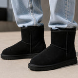 Jackaroo Mens UGG Boots Genuine Sheepskin Suede Leather Short Winter - Black