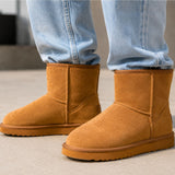 Jackaroo Mens UGG Boots Genuine Sheepskin Suede Leather Short Winter - Chestnut