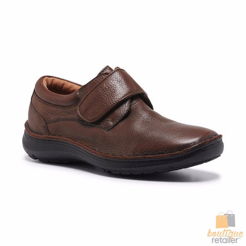 HUSH PUPPIES BLOKE Leather Shoes Slip On Extra Wide Work All Day Comfort - Brown In Australia - Darrahopens