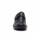 HUSH PUPPIES BLOKE Leather Shoes Slip On Extra Wide Work All Day Comfort - Brown