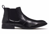 JULIUS MARLOW Harry Leather Boots Mens Slip On Dress Work Chelsea Shoes - Black