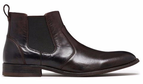 JULIUS MARLOW Harry Leather Boots Mens Slip On Dress Work Chelsea Shoes - Brown Oily In Australia - Darrahopens