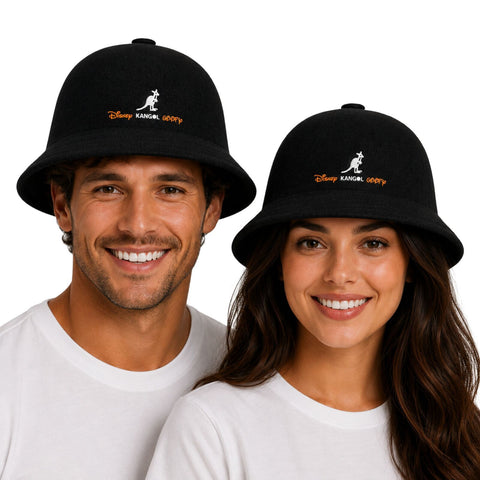Kangol x Disney Bucket Hat 75th Anniversary Wool Blend Winter Cap - Black