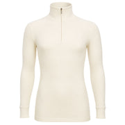 Merino Skins 100% Merino Wool Thermal Top Half Zip Long Sleeve Unisex - Natural