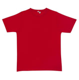 Plain T-Shirt 100% COTTON Basic Blank Tee Mens Ladies Casual BULK Adults - Red - L